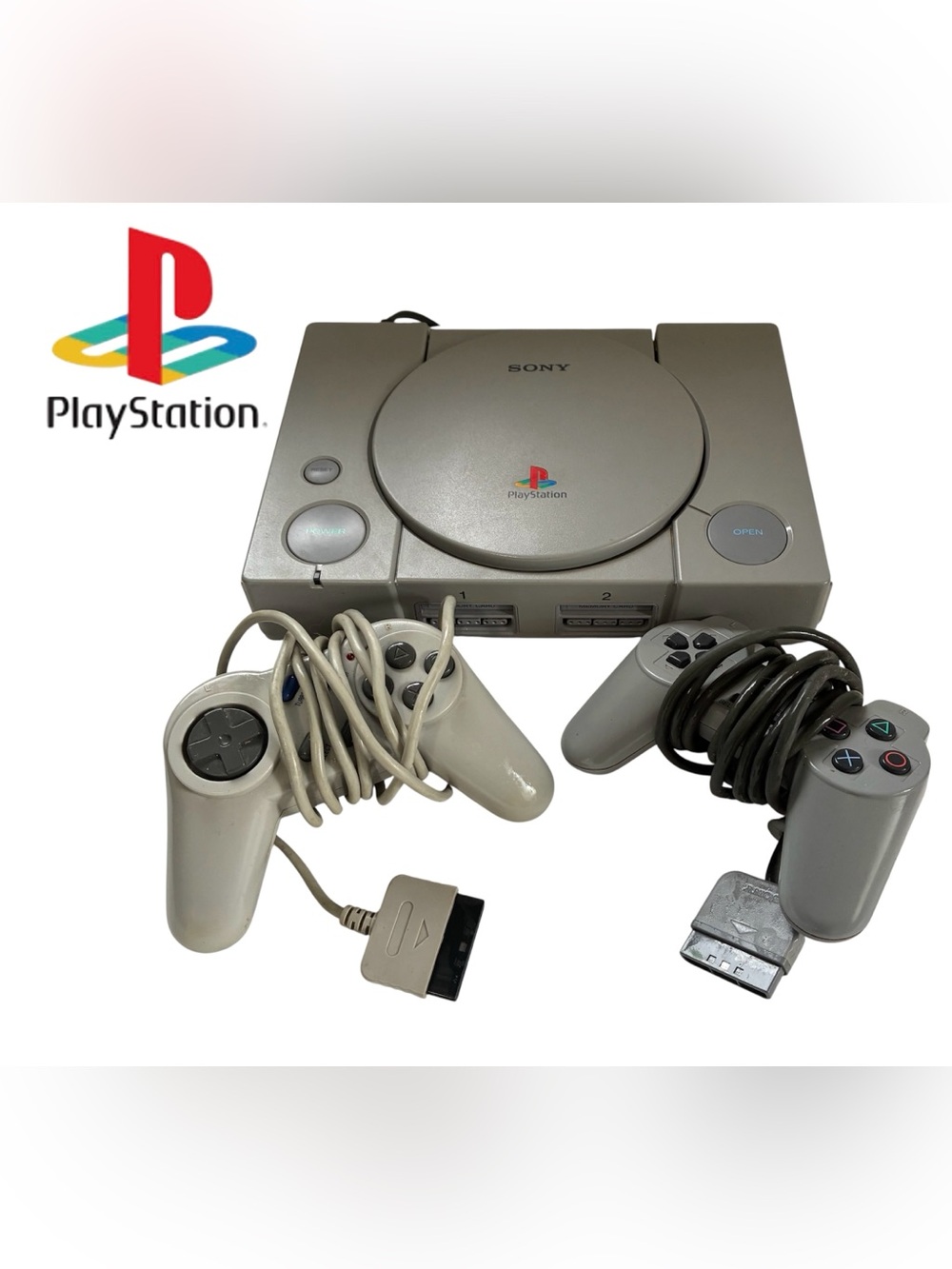 1997 PLAYSTATION CONSOLE WITH CONTROLLERS VINTAGE SONY